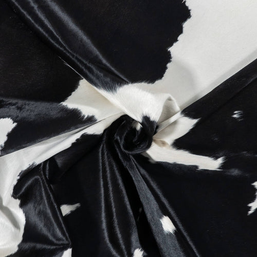Brazilian Black and White Cowhide Rug Size 7'6" L x 6'10" W 7744