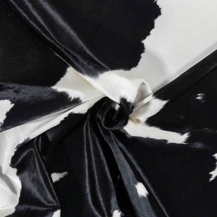 Brazilian Black and White Cowhide Rug Size 7'6" L x 6'10" W 7744