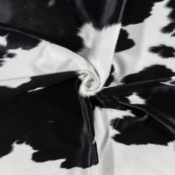 Brazilian Black and White Cowhide Rug Size 7'6" L x 6'7" W 7746