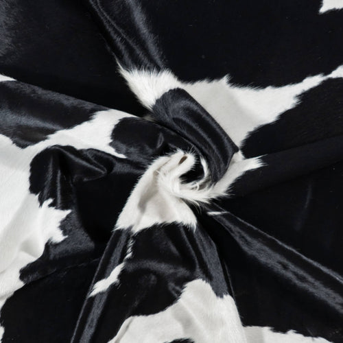 Brazilian Black and White Cowhide Rug Size 8'6" L x 7'3" W 7747