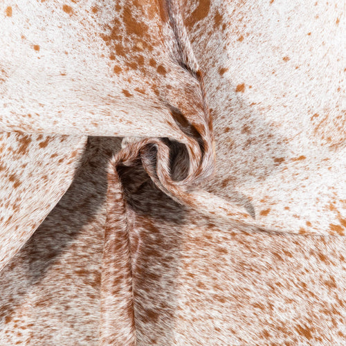Brazilian Brown Salt and Pepper Cowhide Rug Size 6'7" L x 5'3" W 7759