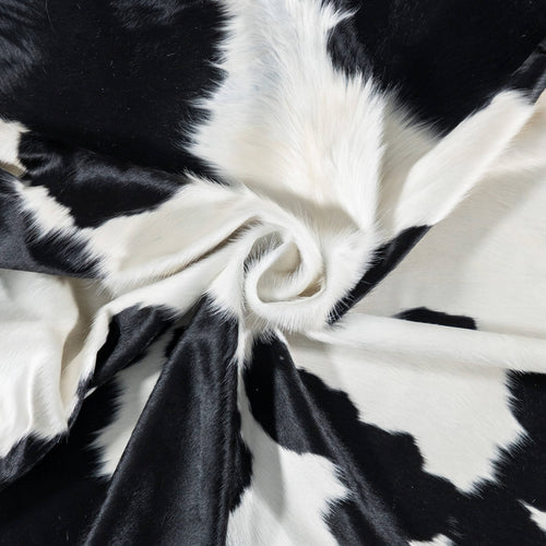 Brazilian Black and White Cowhide Rug Size 7'11" L x 6'4" W 7772
