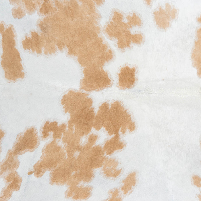 Brazilian Palomino and White Cowhide Rug Size 7'7" L x 6'2" W 7794