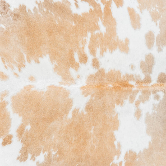 Brazilian Palomino and White Cowhide Rug Size 6'9" L x 6'6" W 7797