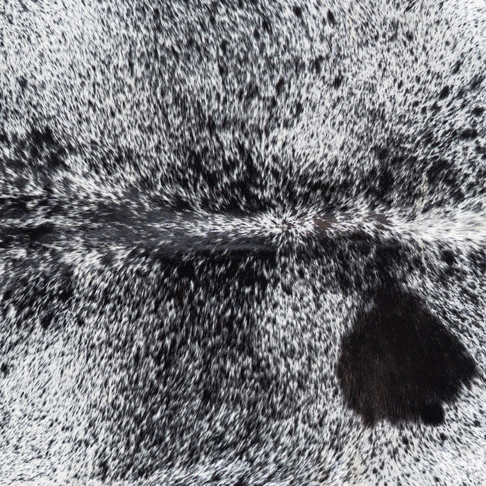 Brazilian Black Salt and Pepper Cowhide Rug Size 8'0" L x 7'0" W 7831