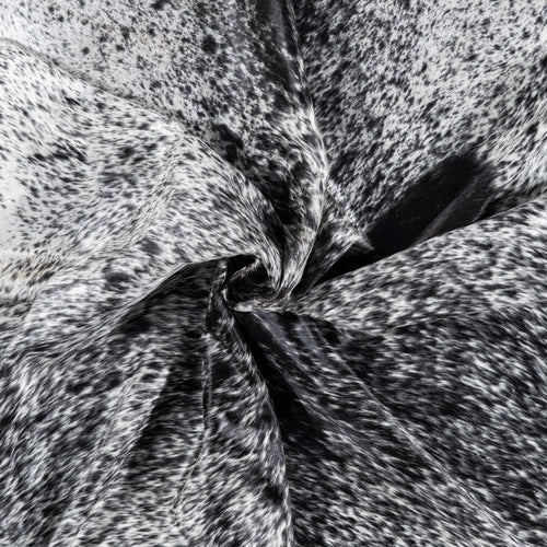 Brazilian Black Salt and Pepper Cowhide Rug Size 8'0" L x 7'0" W 7831
