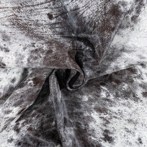 Brazilian Black Salt and Pepper Cowhide Rug Size 7'8" L x 6'10" W 7832