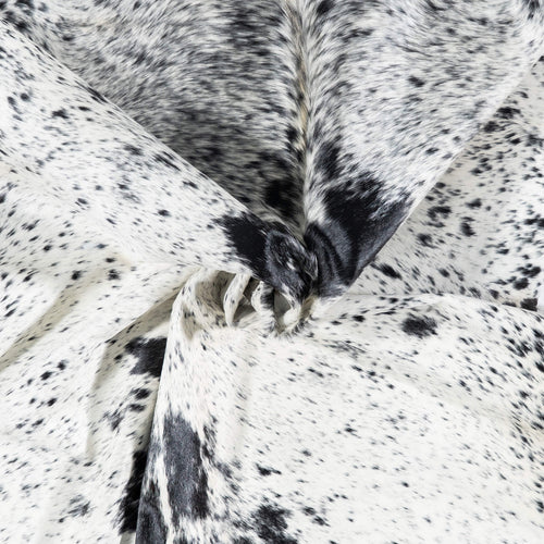 Brazilian Black Salt and Pepper Cowhide Rug Size 7'3" L x 5'10" W 7866
