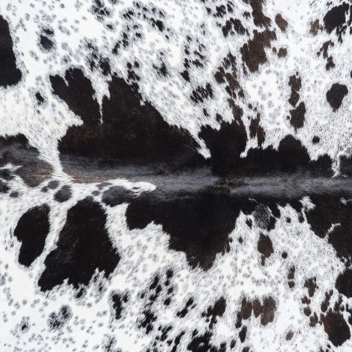 Brazilian Black Salt and Pepper Cowhide Rug Size 7'0" L x 6'11" W 7867