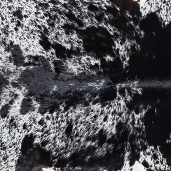 Brazilian Black Salt and Pepper Cowhide Rug Size 7'5" L x 6'4" W 7880