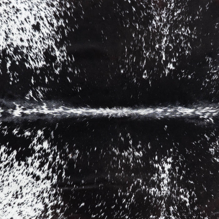 Brazilian Black Salt and Pepper Cowhide Rug Size 7'10" L x 6'8" W 7886