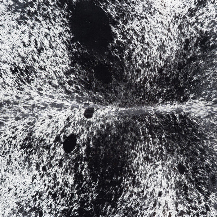 Brazilian Black Salt and Pepper Cowhide Rug Size 8'4" L x 7'3" W 7888