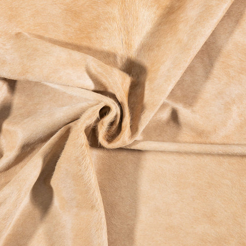 Brazilian Beige Cowhide Rug Size 6'4" L x 5'11" W 7919