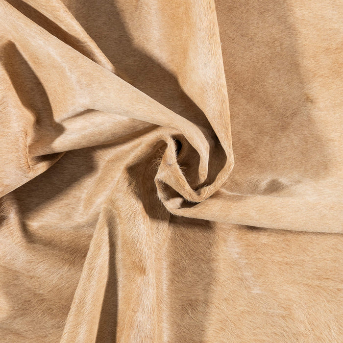 Brazilian Beige Cowhide Rug Size 7'2" L x 6'4" W 7927