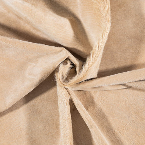 Brazilian Beige Cowhide Rug Size 7'10" L x 6'11" W 7935