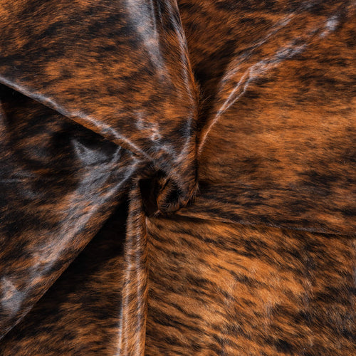 Brazilian Brindle Cowhide Rug Size 6'9" L x 5'8" W 7947
