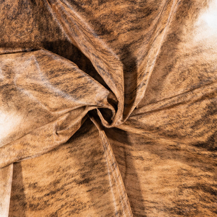 Brazilian Brindle Cowhide Rug Size 8'1" L x 7'4" W 7963