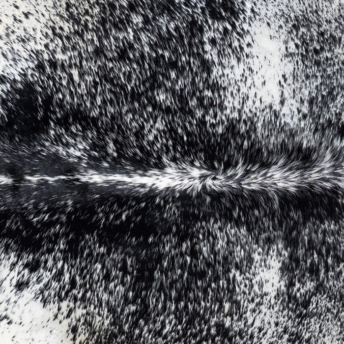 Brazilian Black Salt and Pepper Cowhide Rug Size 6'9" L x 5'5" W 7999