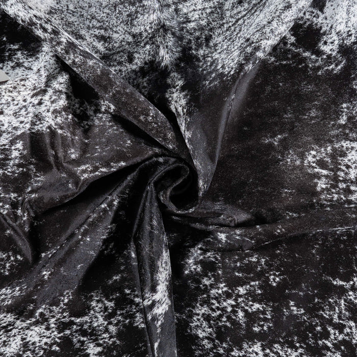 Brazilian Black Salt and Pepper Cowhide Rug Size 8'7" L x 6'10" W 8014
