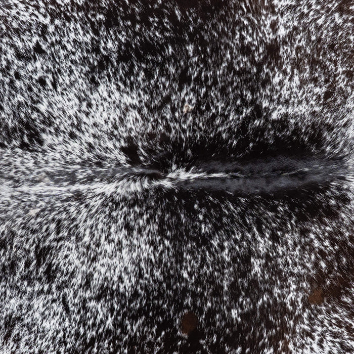 Brazilian Black Salt and Pepper Cowhide Rug Size 7'4" L x 6'10" W 8019