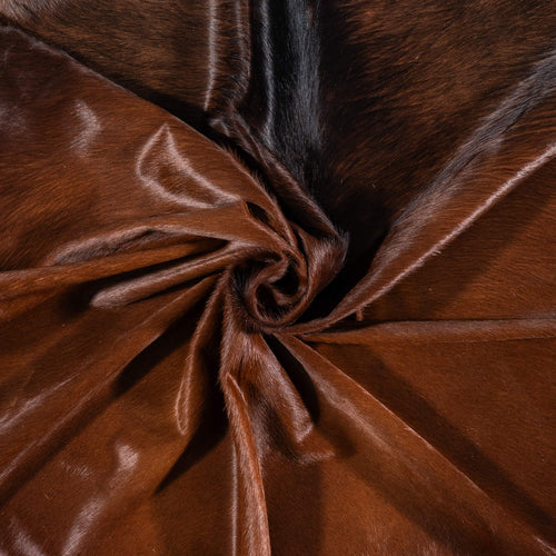 Brazilian Mahogany Cowhide Rug Size 7'2" L x 6'7" W 8091