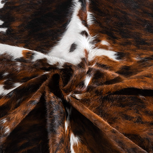 Tricolor Cowhide Rug Size 7'1" L x 6'9" W 8106