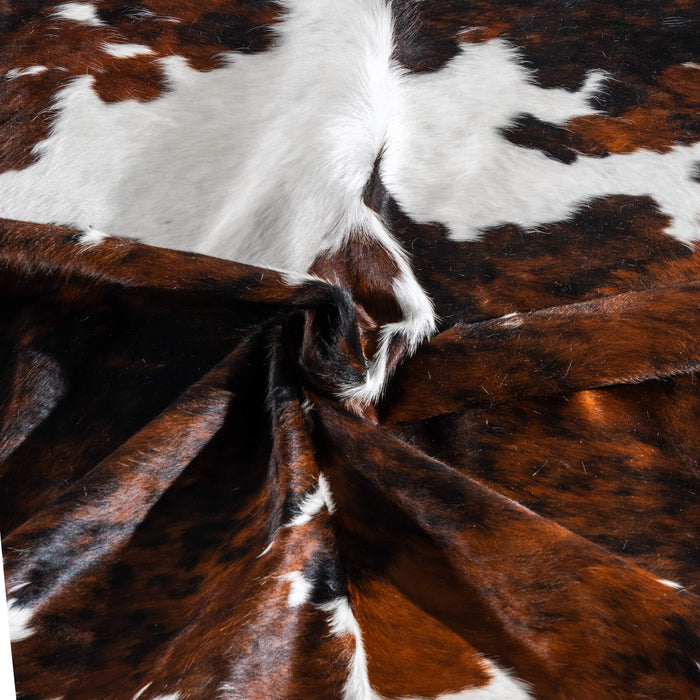 Tricolor Cowhide Rug Size 7'5" L x 6'11" W 8109
