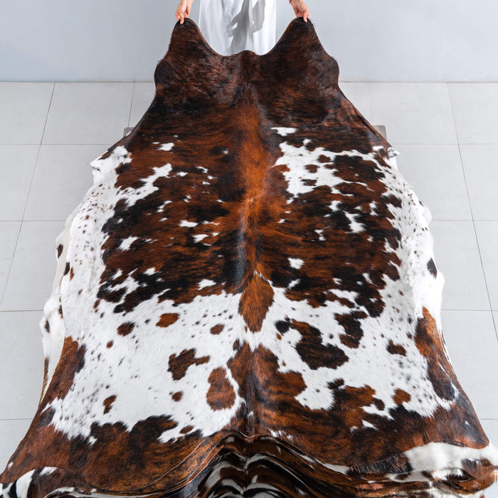 Tricolor Cowhide Rug Size 7'10" L x 7'0" W 8111
