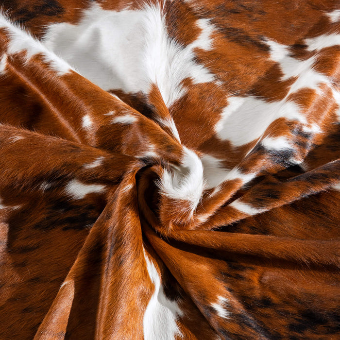 Tricolor Cowhide Rug Size 7'4" L x 6'9" W 8140