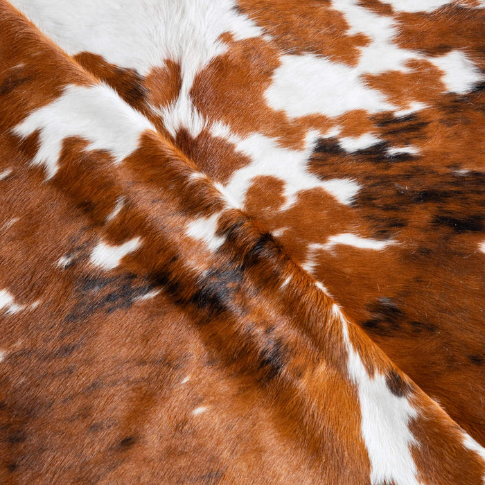 Tricolor Cowhide Rug Size 7'4" L x 6'9" W 8140