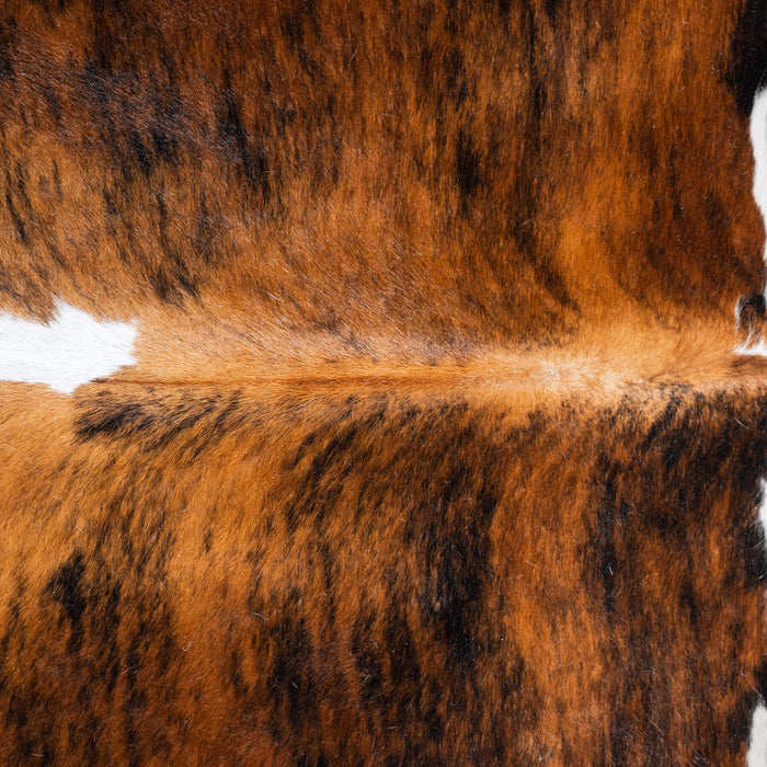 Tricolor Brindle Mix Cowhide Rug Size 7'10" L x 6'6" W 8141
