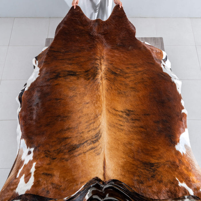 Brindle Cowhide Rug Size 7'1" L x 7'0" W 8158