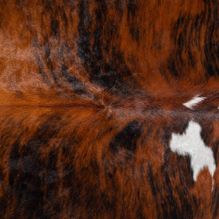 Tricolor Brindle Mix Cowhide Rug Size 8'1" L x 7'3" W 8161