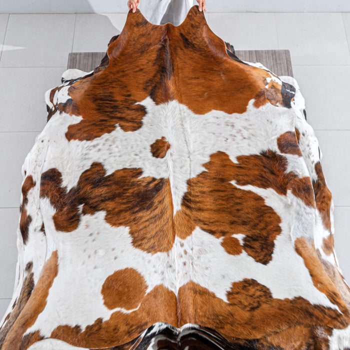 Tricolor Cowhide Rug Size 6'7" L x 5'10" W 8169