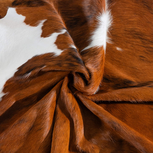 Tricolor Cowhide Rug Size 6'6" L x 6'5" W 8221