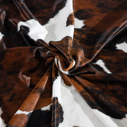 Tricolor Cowhide Rug Size 7'8" L x 7'2" W 8230