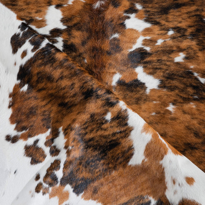 Tricolor Cowhide Rug Size 7'4" L x 6'9" W 8235