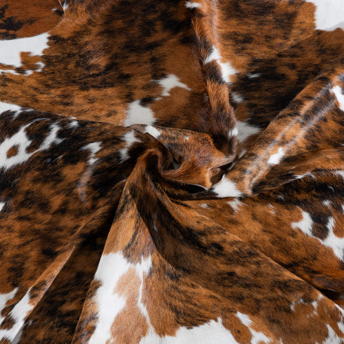 Tricolor Cowhide Rug Size 7'4" L x 6'9" W 8235