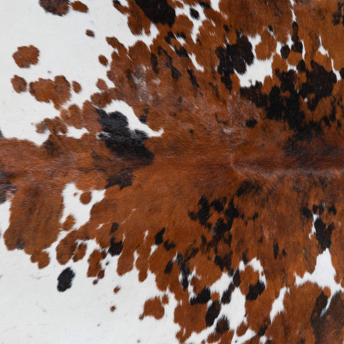 Tricolor Cowhide Rug Size 7'6" L x 6'6" W 8236