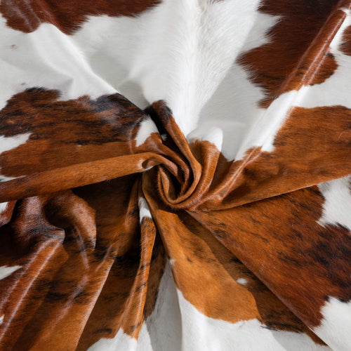 Tricolor Cowhide Rug Size 8'0" L x 7'0" W 8254