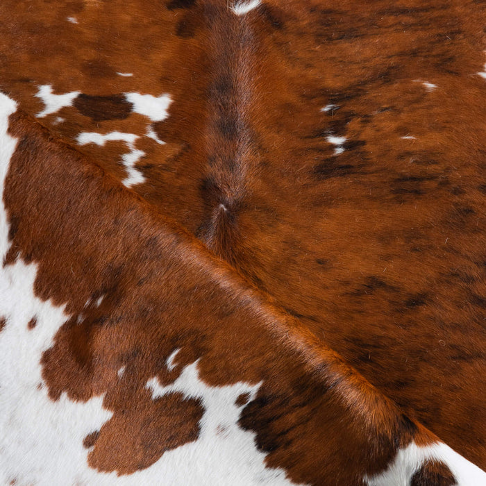 Tricolor Brindle Mix Cowhide Rug Size 7'2" L x 7'0" W 8263