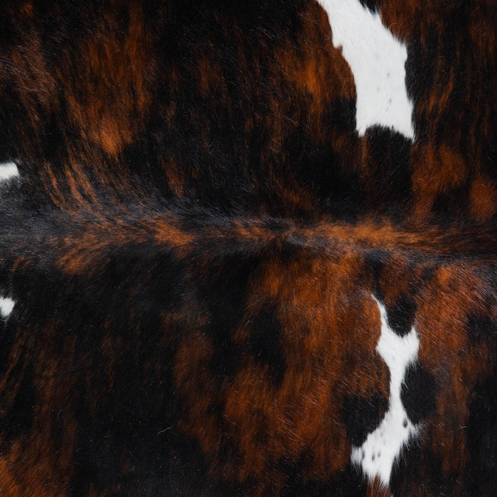 Tricolor Brindle Mix Cowhide Rug Size 7'3" L x 6'8" W 8268