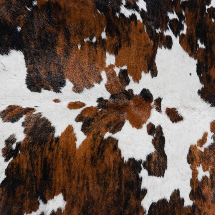 Tricolor Cowhide Rug Size 7'7" L x 6'8" W 8276