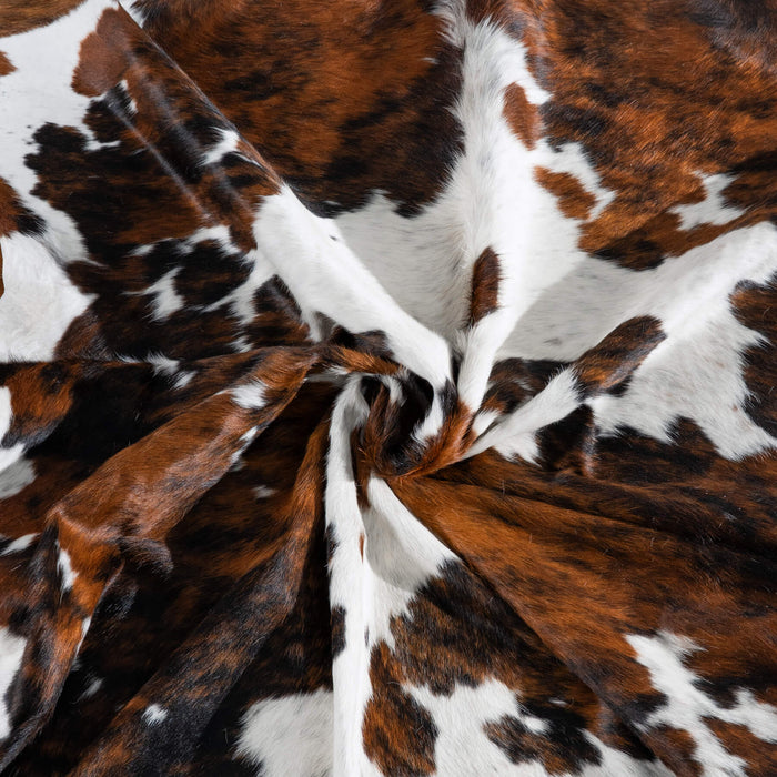 Tricolor Cowhide Rug Size 7'7" L x 6'8" W 8276