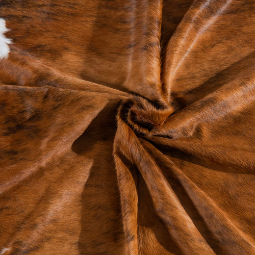 Tricolor Brindle Mix Cowhide Rug Size 7'10" L x 7'2" W 8277
