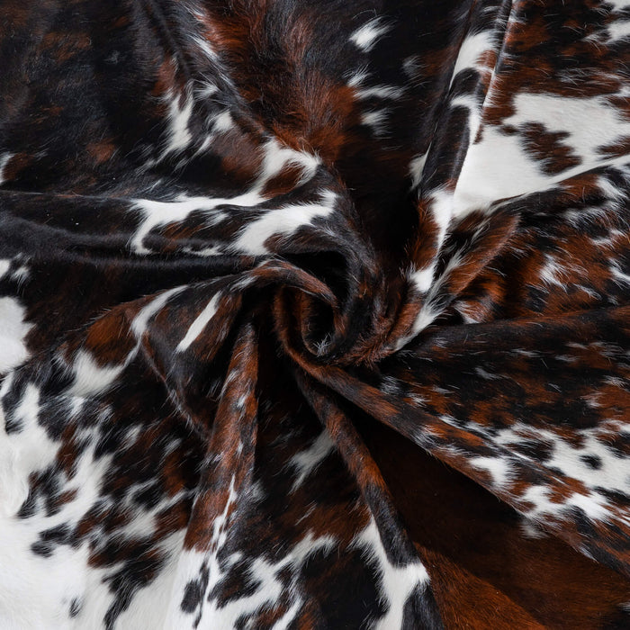 Tricolor Cowhide Rug Size 7'10" L x 7'0" W 8278