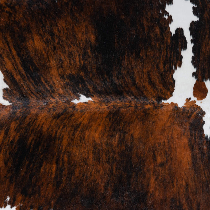 Tricolor Brindle Mix Cowhide Rug Size 7'10" L x 7'1" W 8286