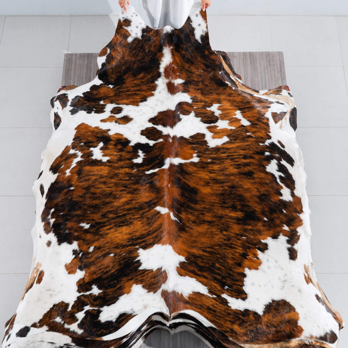 Tricolor Cowhide Rug Size 8'0" L x 7'4" W 8291