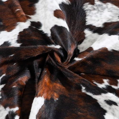 Tricolor Cowhide Rug Size 7'3" L x 6'4" W 8293