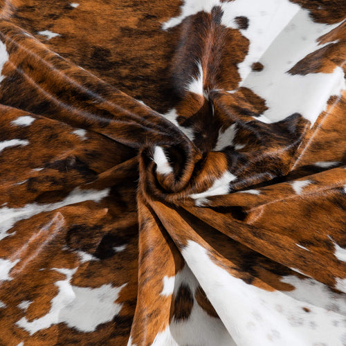 Tricolor Cowhide Rug Size 8'7" L x 7'7" W 8297